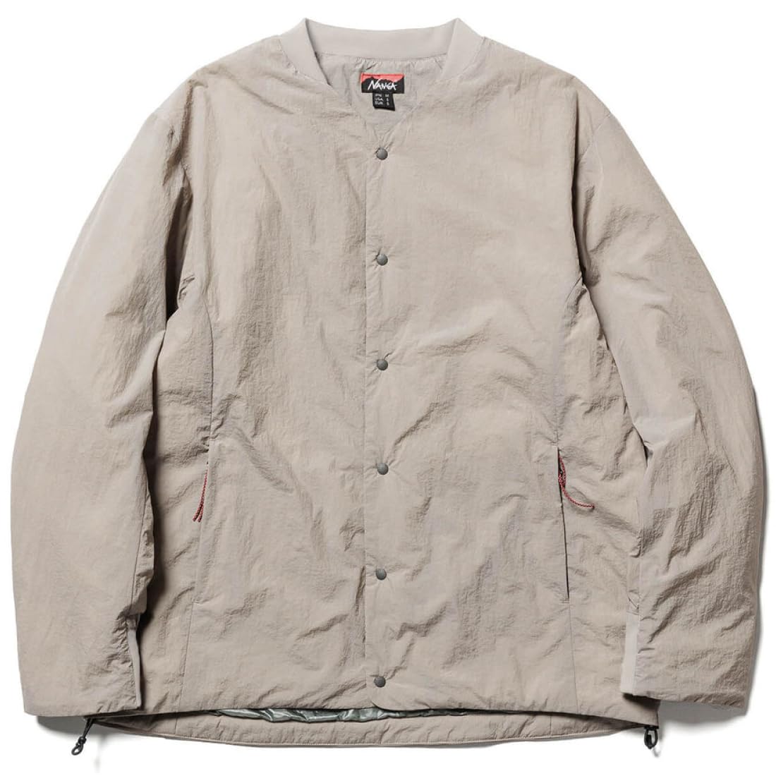 

NANGA Soft Down Lightweight NO COLLAR SOFT DOWN CARDIGAN No-Collar Cardigan, Beige, Men s, Women s, Unisex, Outerwear, Jacket, 2025, (JP, Alphabet, L,