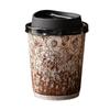 OLOEY Retro Floral Gilded Ceramic Coffee Cup