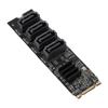 M.2 To Serial ATA3.0 Adapter Card ASM1166 M.2 M Key B Key PCI E 3.0 NVME Expansion Card with Smart Indicator Supports
