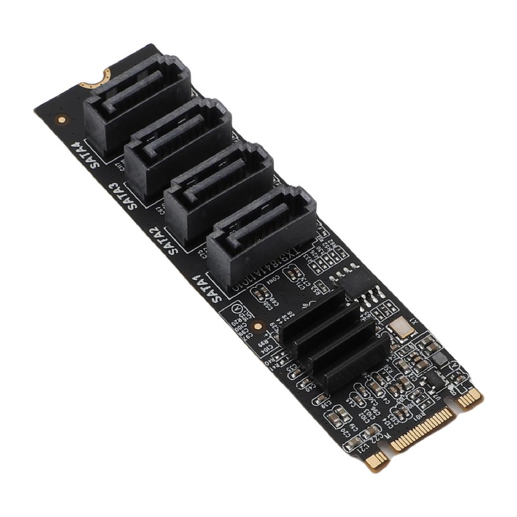M.2 To Serial ATA3.0 Adapter Card ASM1166 M.2 M Key B Key PCI E 3.0 NVME Expansion Card with Smart Indicator Supports