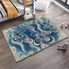 Abstract Floral Pattern Blue and Pink Carpet for Living Room Decor Suitable for use as an anti-slip for living room bedroom sofas