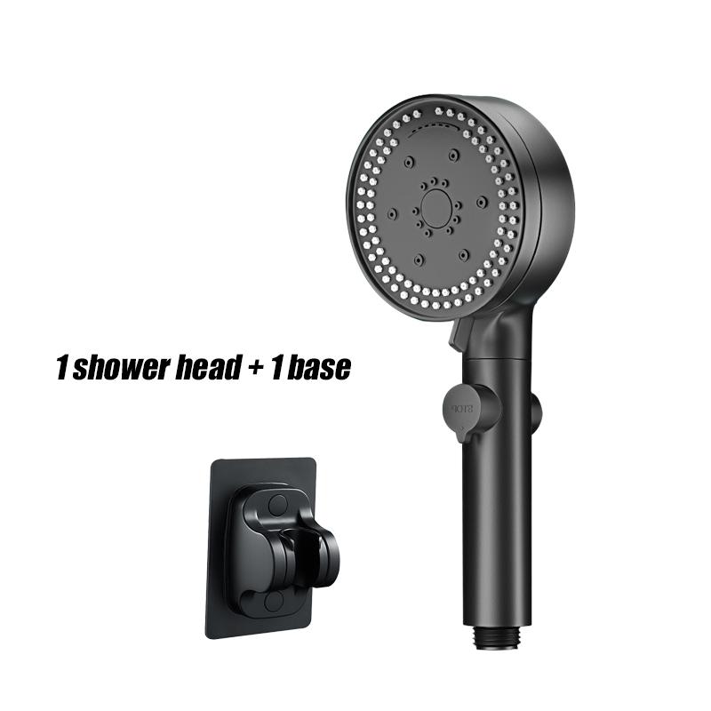 VILOYI 8 Modes Shower Head Adjustable High Pressure Water Saving ShowerHead Portable Handheld Black Bathroom Shower Accessories