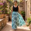 Maxi Skirt Floral Print Cotton