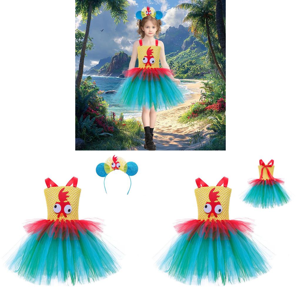 Traje de Ballet de Niña Aventura en el Océano de Moana Con Falda de Tul Para Actuación Infantil