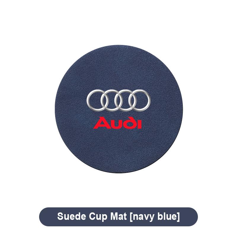 1pcs Suede Car Coaster Mat Water Cup Slots Non-Slip Pad for Audi C5 C6 C7 A4 B6 B8 B7 A6 A3 A5 Q3 Q5 Q7 8P  S3 S5 S1 S4 S2 RS3 RS4 RS5 RS6 RS8