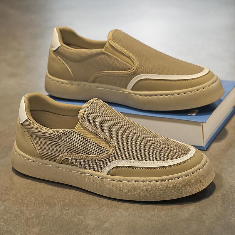 Spring and Summer New Breathable and Lightweight Men's Casual Shoes Mesh Light Luxury Cloth Shoes Men's Daily Shoes