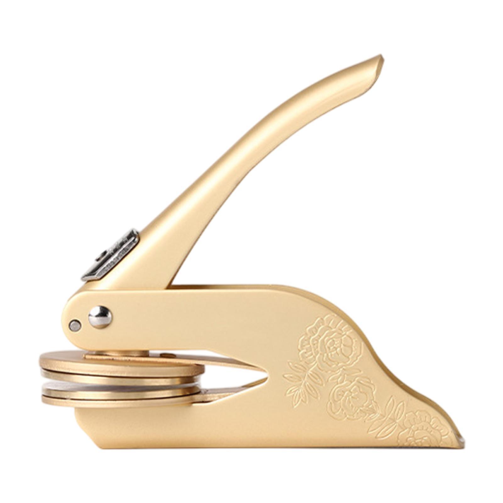 

Embosser Stamp Portable Book Embosser for Business Cards Envelopes Napkins золотий