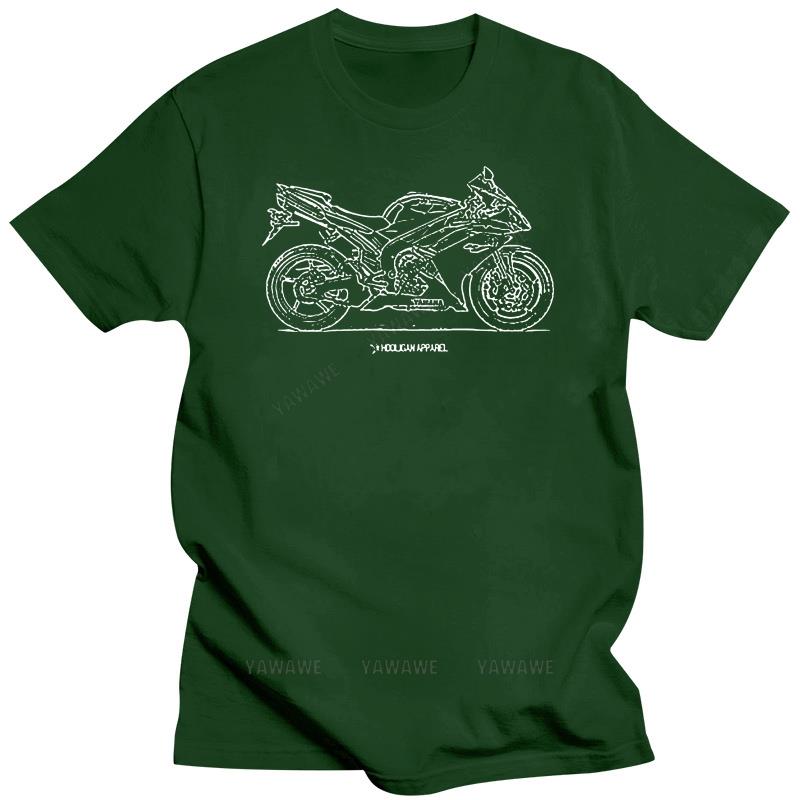 Summer New Men Casual Brand T Shirts Classic Japanese Motorcycle Fans Yzf-R1 2007 Inspired Motorcycle Art Design T-Shirt top