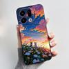 Phone Case For LG Q52/K52/K62 Soft Silicone Black Case Bright Viral Pattern Sunset, Moonlight, Sky LMQ520N LMK520 LMK525 Casing