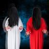 White Red Halloween Costumes Scary Masquerade Clothes Funny Female Ghost Costume  Performance Suit