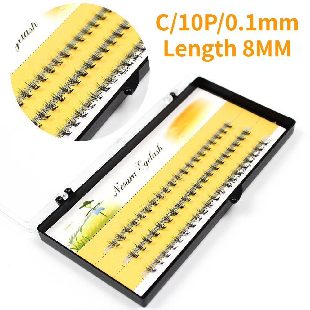 60pcs/box Professional Make-up Single Tufted Eyelash 0.1mm Grafting False Eyelash Extension Beauty Product