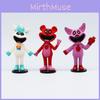 Süßes PVC 10,5 cm Lachendes Tierfiguren Set von 6 für Spielzimmer Dekoration