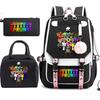 Large Capacity Schoolbag with Shoulder Strap; Student Three-piece Pencil Case Set