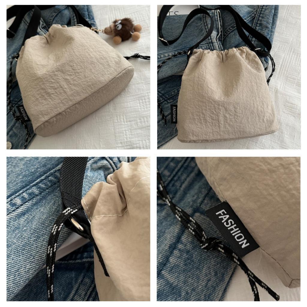 Ladies' Shoulder Bag - Urban Style Minimalist Small Handbag with Pleated Design and Adjustable Shoulder Straps, Suitable for Commuting