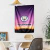 Manchester City Custom Your Name Wall Decor Tapestry Art For Pet Memorial Birthdaywedding Party Backdrop Family Gift