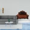 Miniature Grandfather Clock And Sofa Couch Single Chair Model DIY Accessory for Artificial Living