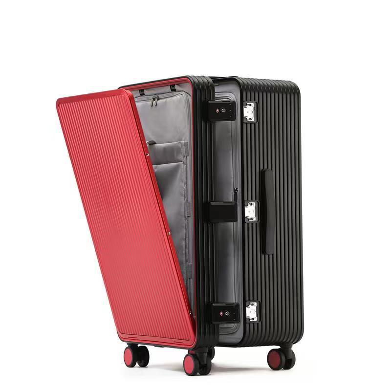 

Super Thick Aluminum-Alloy Suitcase, 20-Inch Side-Opening, 24-Inch Front-Opening, 26-Inch Trolley Case for Men and Women 20 inch front & side-open