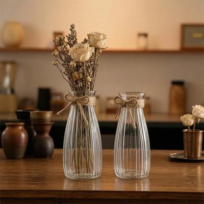 Plastic Clear Bud Vases, Modern Table Centerpiece Flower Vase, Simple Transparent Decorative Vase for Home Dining Table Wedding Flower Arrangement