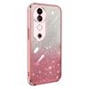KEYSION Luxury Plating Glitter Phone Case for VIVO V40 Pro 5G Transparent Soft TPU Shockproof Back Cover for VIVO V40 5G
