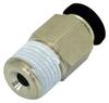 Niigata Seiki BeHAUS PC6-01 One-Touch Fitting for Tubes, Straight Tube Outer Diameter: 0.2 Inches (6 Mm), Made In Japan