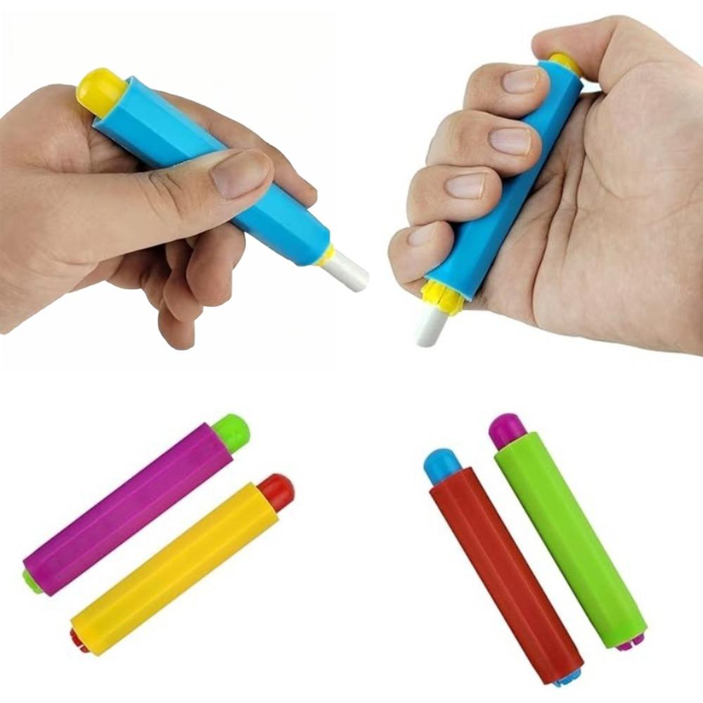 Press Design Chalk Holder Colorful Chalk Clip for Teachers Writing Children Drawing Board Accessories Reusable Teacher Supplies