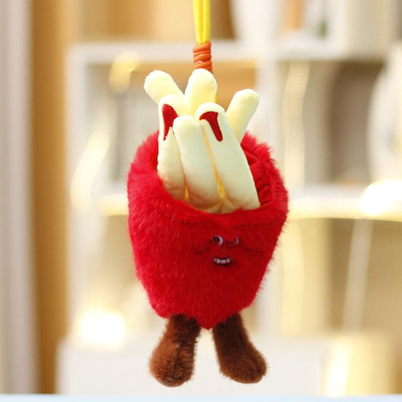 Plush Food Toy Sandwich Hamburger Hotdog Cute Bag Charm For Girls