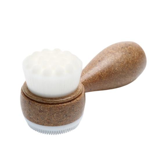 

Mini Facial Cleansing Brush Dual-Sided Gentle Exfoliating Brush with Handle Hygienic Skincare Tool for Deep Pore Cleaning 1