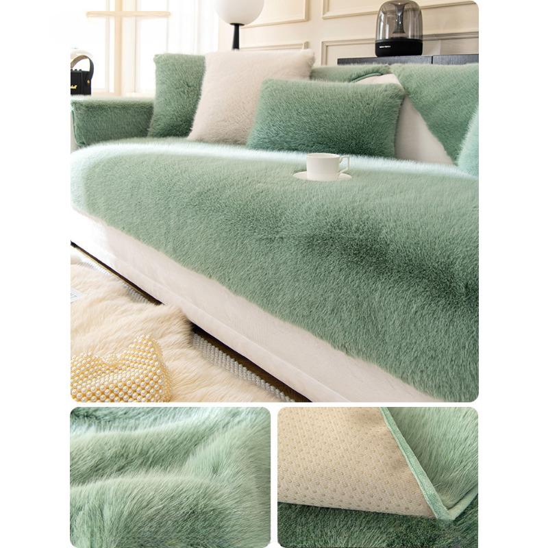 French Plush Sofa Cushion Winter Thickened Non-Slip Seat Cushions Simple Modern Cover Full Cover Towel