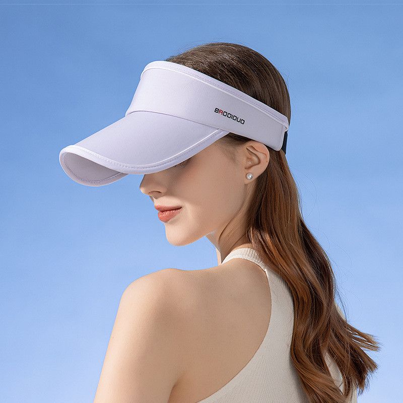 

8241upf50 + Crownless Sun Hat Outdoor Sports Sun Protection Hat Women s Ice Silk UV Protection Peaked Cap Sun Hat Purple