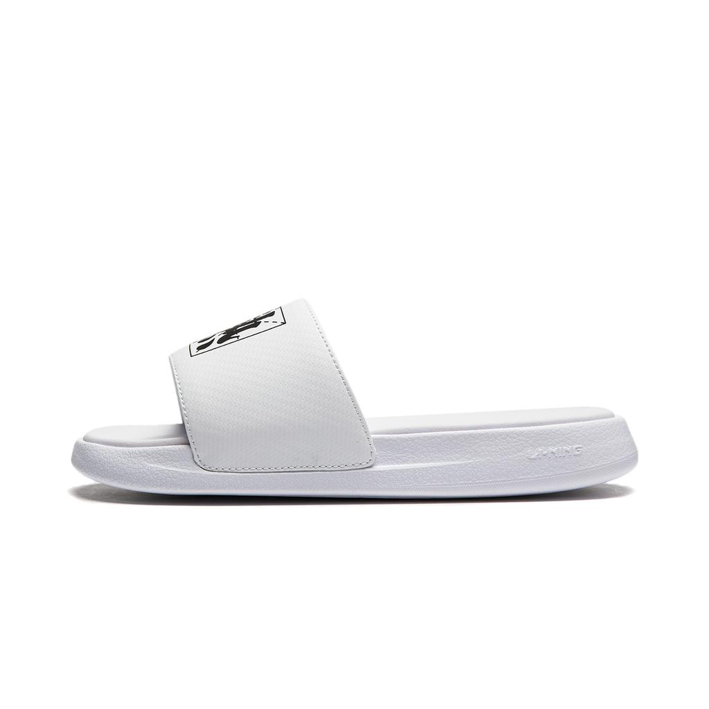 Li-Ning Comfortable Casual Slide Sandals Women Footwear White Black AGAU008-2