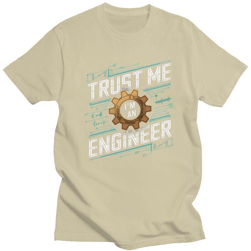 Custom Trendy Trust Me Im An Engineer T Shirt Men Pure Cotton Tshirt Leisure Tee Tops Fashion Tshirts