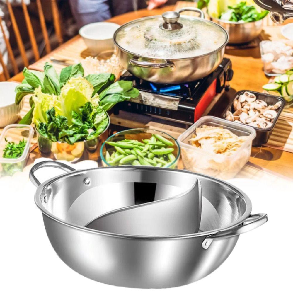 Thick Cooking Pot Stainless Steel Hot Pot Thickened Pot Stockpot Soup Pot  Barbecue Festivals