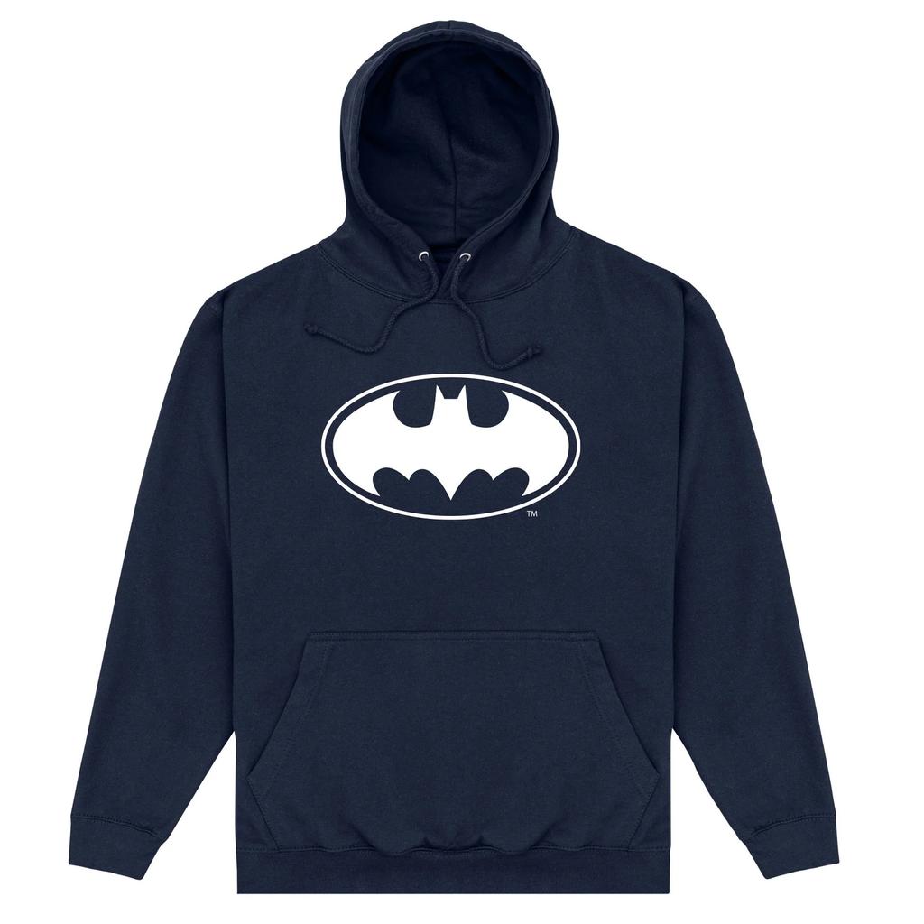 Batman Unisex Adult Monochrome Logo Hoodie