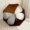 1pc Butterfly Wings Automatic Folding Umbrella, Heavy Duty 8 Rib Iron Frame,  Suitable for Travel, Daily Use, Birthday, Decor Gift M0104073
