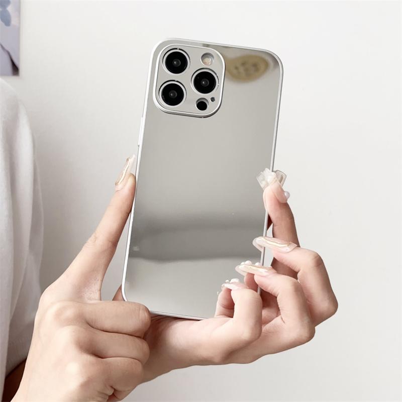 Custodia per Telefono con Specchio per Trucco Per Per Iphone 14 13 12 11 Pro Max Cover Posteriore Per Per Iphone 15 16 17pro max plus Custodia Antiurto