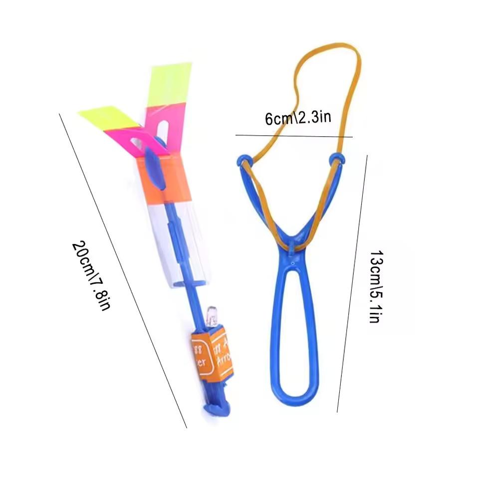 6/10pcs Catapult Slings Glowing Arrows LED Lights Flashing Dragonfly Glowing Children's Party Toys Gifts Illuminate the Sky