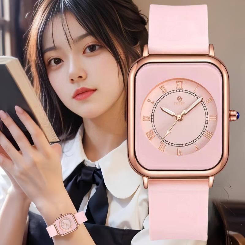Fashion Temperament Light Luxury Casual Silicone High Value Versatile Couple Women'S Watch Watch