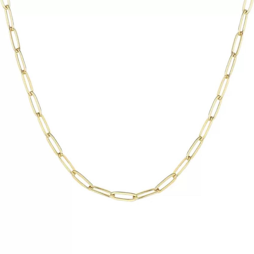 925 Sterling Silver Stylish Exquisite Cut Paper Clip Necklace Necklace Birthday Party Jewelry Gift