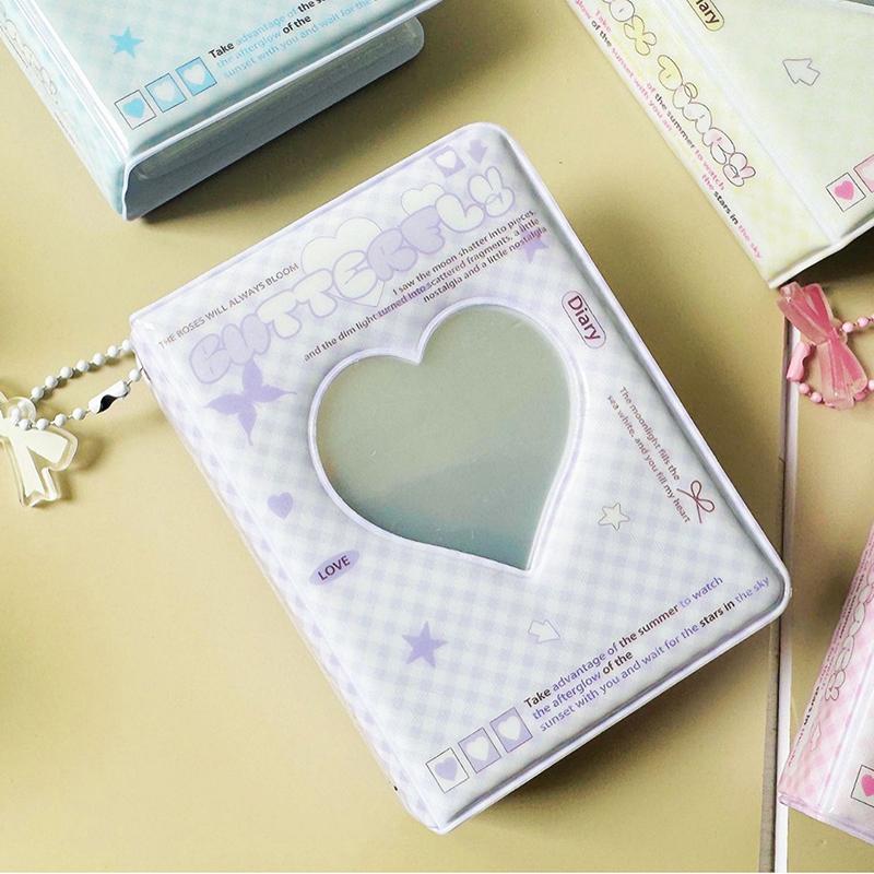 1Pc Cute Bow Photo Album 3 Inch Love Heart Hollow Picture Storage Case Kpop Card Binder Name Card Book Photocard Holder