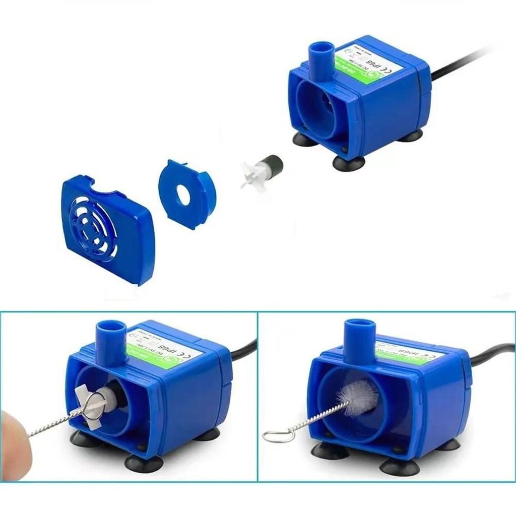 Sada 3 ks čisticích kartáčů Pítko pro kočky pro domácí mazlíčky Vodní ponorné čerpadlo Trubka Trubka Čisticí nástroje na láhve Pomůcky pro psy a kočky