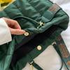 Luxus Marke Frauen Gepolsterte Große Kapazität Handtaschen Grün Große Totes Klassische Nylon Unten Baumwolle Schulter Tasche Büro Dame Shopper Tasche