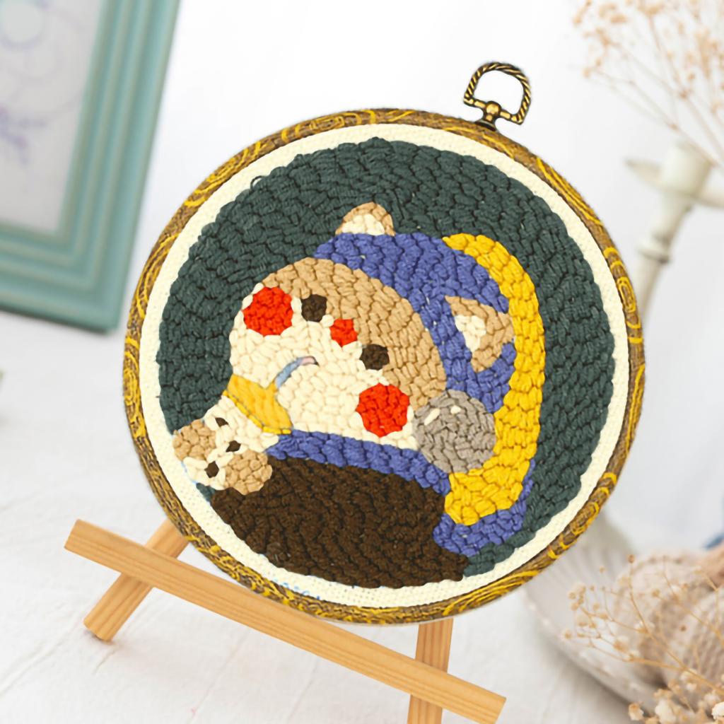 Punch Needle Embroidery Kits Exercise Patience Reusable Embroidery Punch Needle Kit for Starter DIY