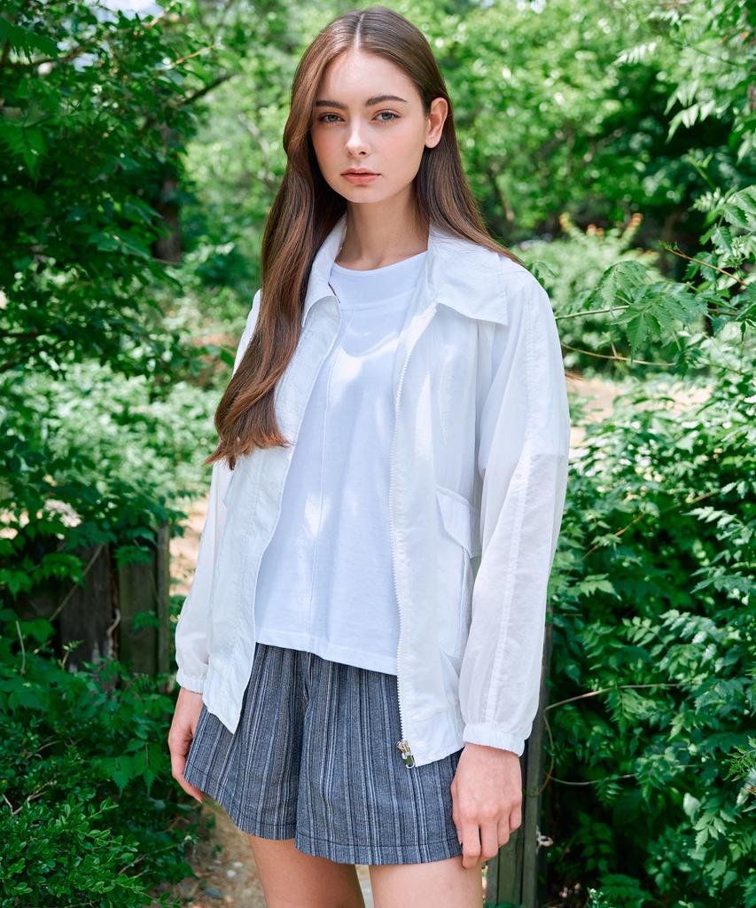 Thefrht Light Summer Windbreaker (White)