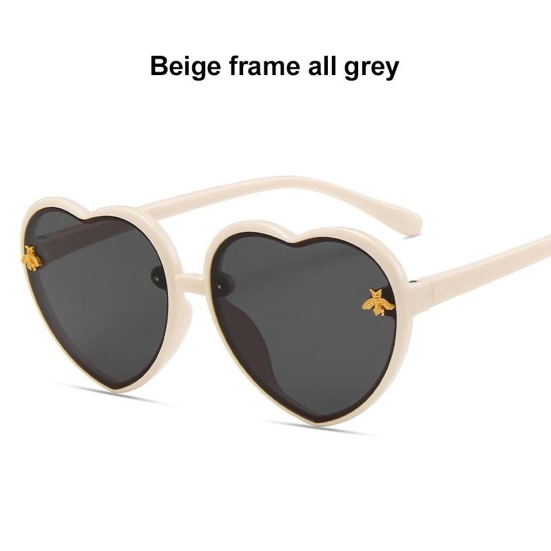 Fashion Heart-Shape Sunglasses for Girls Boys Cute Cartoon Flower Sun Glasses Outdoor Sun Protection Children Lovely Glasses