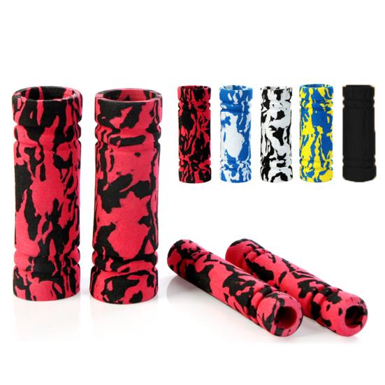 Motorcycle Grip Covers Sponge Anti-Slip Handlebar Sleeves for Scooters E-Bikes Easy Install Shock-resistant Handle Grips