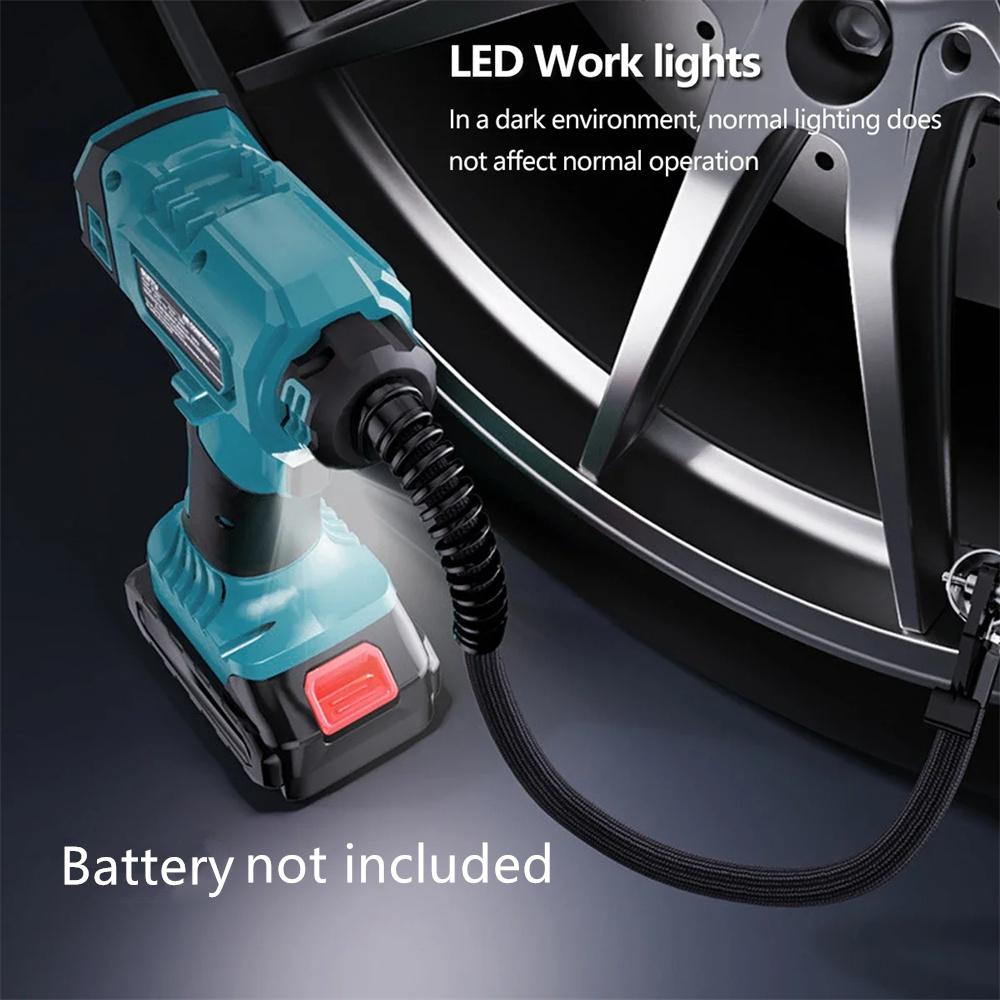 Cordless Electric Inflator Pump Air Compressor For Makita 18V Battery LED Light
