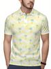 Men'S Short-Sleeve Polo Shirt with Flat Digital Print Pattern - No Texture