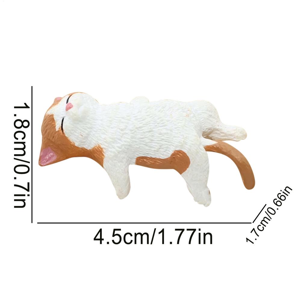 Cute Cartoon Cat Decor PVC Home Decor for Computer Top Fish Tank Aquarium Edge Mini Cat Landscape Desk Ornaments