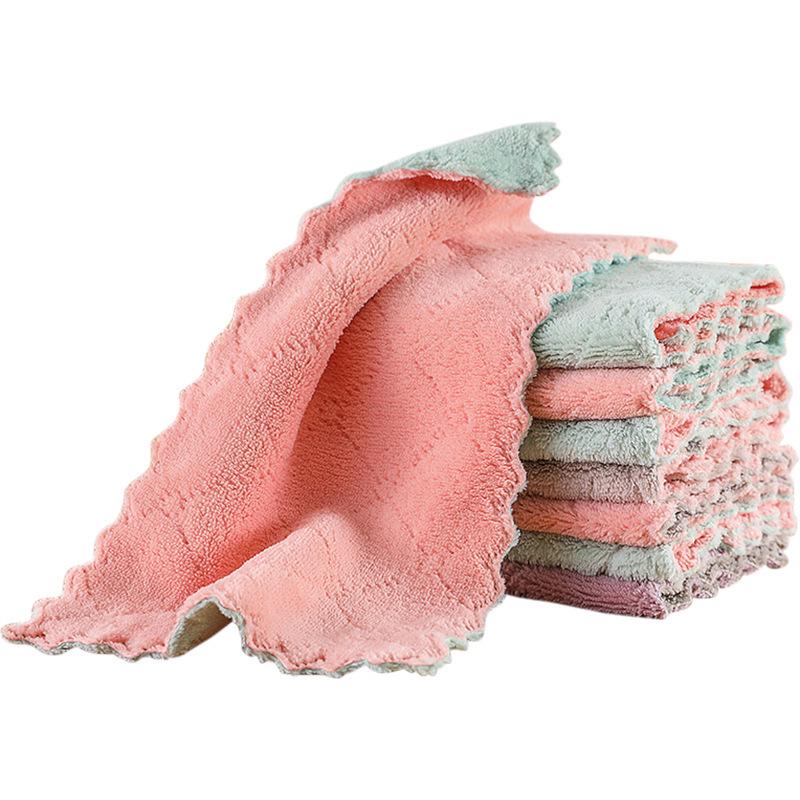 

Absorbent Lint-Free Kitchen Scouring Pad: Thick, Easy-to-Clean Dishcloth and Towel 15x25 cm