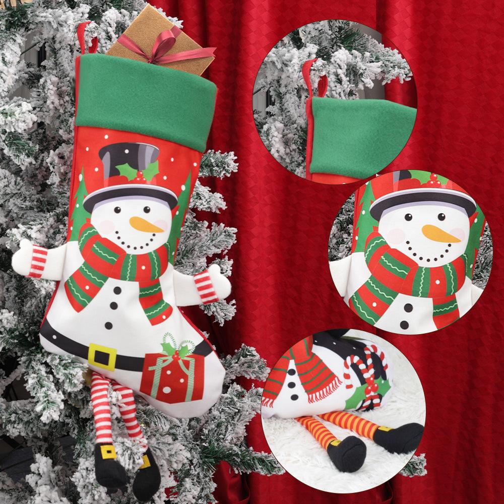 Christmas Decorations, Large Santa Elk Snowman Penguin Gift Bag, Christmas Pendant Supplies